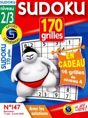 Sudoku 170 grilles niveau 2/3